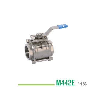 M442E - Three-piece ball valve (microcast execution)