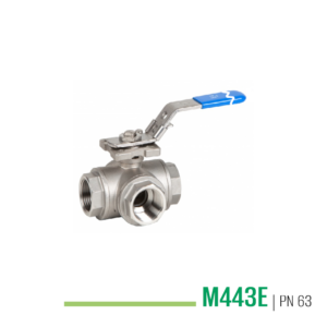 M443E - Three-way ball valve (microcast execution)